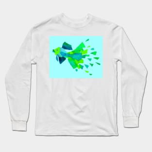 Splish-Splash ~ Bright Greens and Blues Long Sleeve T-Shirt